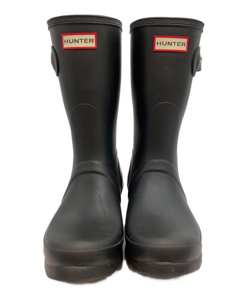 HUNTER（ハンター）HUNTER (ハンター) レディース オリジナル ショート レイン ブーツ ブラック サイズ:UK 6の古着・服飾アイテム