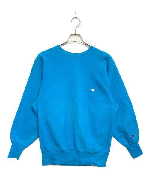 Champion REVERSE WEAVE（チャンピオン リバース ウィーブ）Champion REVERSE WEAVE (チャンピオン リバース ウィーブ) クルーネックスウェット ブルー サイズ:LARGEの古着・服飾アイテム
