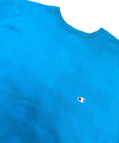 Champion REVERSE WEAVE（チャンピオン リバース ウィーブ）Champion REVERSE WEAVE (チャンピオン リバース ウィーブ) クルーネックスウェット ブルー サイズ:LARGEの古着・服飾アイテム