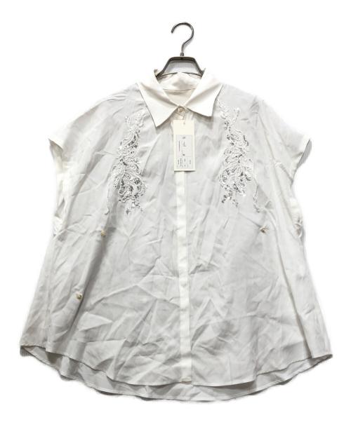 MURRAL（ミューラル）MURRAL (ミューラル) Veil embroidered shirt ホワイト サイズ:FREEの古着・服飾アイテム