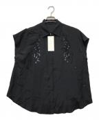 MURRALミューラル）の古着「Veil embroidered shirt」｜ブラック