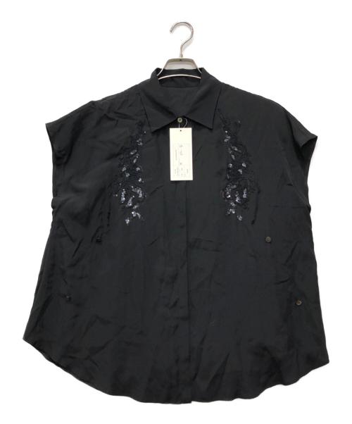 MURRAL（ミューラル）MURRAL (ミューラル) Veil embroidered shirt ブラック サイズ:FREEの古着・服飾アイテム