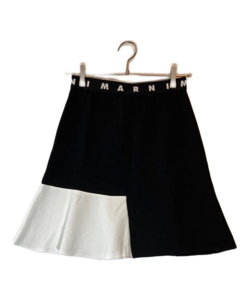 MARNI（マルニ）MARNI (マルニ) ウエストロゴスカート ブラック×ホワイト サイズ:SIZE キッズ12Yの古着・服飾アイテム