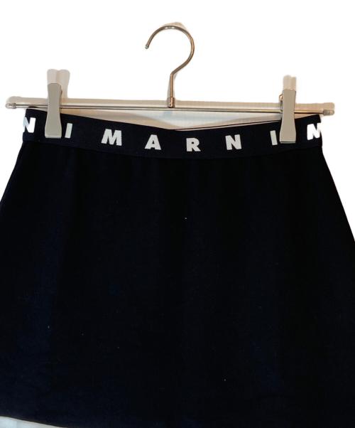 MARNI（マルニ）MARNI (マルニ) ウエストロゴスカート ブラック×ホワイト サイズ:SIZE キッズ12Yの古着・服飾アイテム