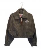 Vivienne Westwood RED LABELヴィヴィアンウエストウッドレッドレーベル）の古着「Micro Tartan Check Zip Blouson Jacket」｜ブラック