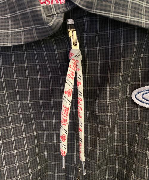 Vivienne Westwood RED LABEL（ヴィヴィアンウエストウッドレッドレーベル）Vivienne Westwood RED LABEL (ヴィヴィアンウエストウッドレッドレーベル) Micro Tartan Check Zip Blouson Jacket ブラック サイズ:00の古着・服飾アイテム