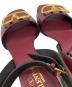 中古・古着 VALENTINO (ヴァレンティノ) Vリングアンクルストラップサンダル ボルドー サイズ:38：30000円