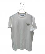 PRADAプラダ）の古着「ラインストーン三角ロゴTシャツ」｜ホワイト