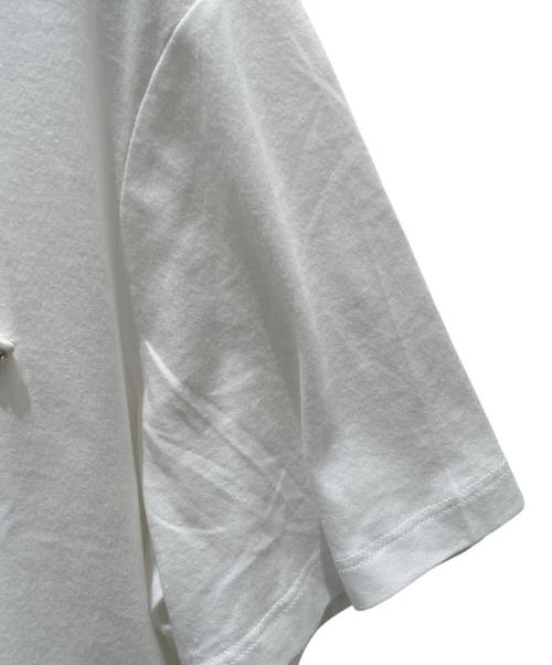 PRADA（プラダ）PRADA (プラダ) ラインストーン三角ロゴTシャツ ホワイト サイズ:XSの古着・服飾アイテム