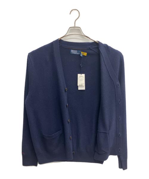 POLO RALPH LAUREN（ポロ・ラルフローレン）POLO RALPH LAUREN (ポロ・ラルフローレン) ロゴ刺繍カーディガン ネイビー サイズ:Lの古着・服飾アイテム