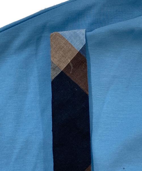 BLUE LABEL CRESTBRIDGE（ブルーレーベルクレストブリッジ）BLUE LABEL CRESTBRIDGE (ブルーレーベルクレストブリッジ) コンパクトポンチカラーネックドレス スカイブルー サイズ:36の古着・服飾アイテム