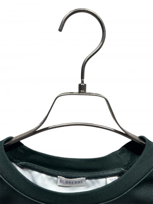 BURBERRY（バーバリー）BURBERRY (バーバリー) Swan Print Top グリーン×ブラック サイズ:Lの古着・服飾アイテム