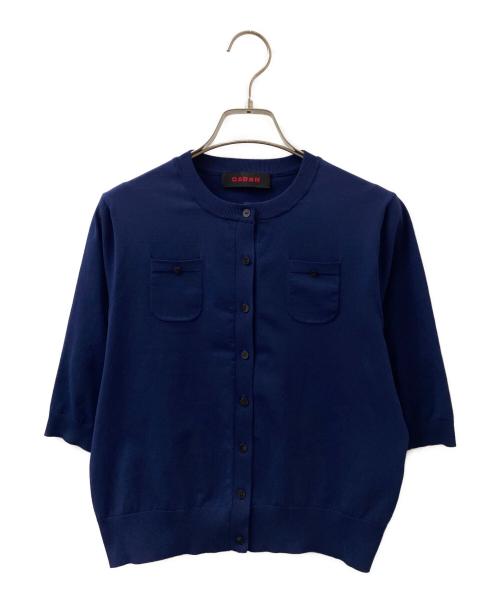 CABAN（キャバン）CABAN (キャバン) ファインポリエステル ハーフスリーブポケットカーディガン ネイビー サイズ:Ｓ　の古着・服飾アイテム