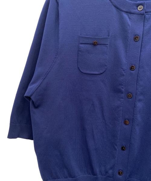 CABAN（キャバン）CABAN (キャバン) ファインポリエステル ハーフスリーブポケットカーディガン ネイビー サイズ:Ｓ　の古着・服飾アイテム