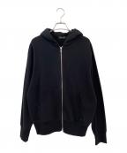 DRAWERドゥロワー）の古着「ジップパーカー」｜ブラック