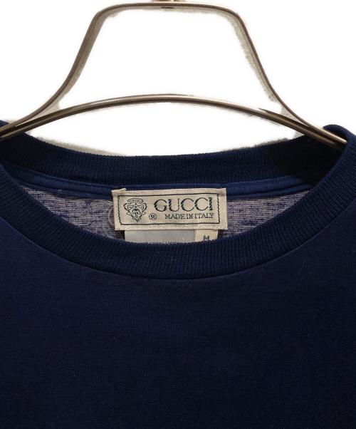 GUCCI（グッチ）GUCCI (グッチ) ボーダーTシャツ ネイビー サイズ:Mの古着・服飾アイテム