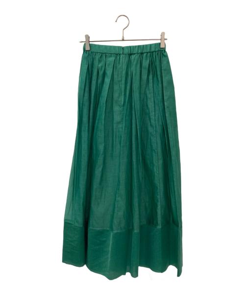 BLAMINK（ブラミンク）BLAMINK (ブラミンク) コットンシルクシアースカート グリーン サイズ:36の古着・服飾アイテム