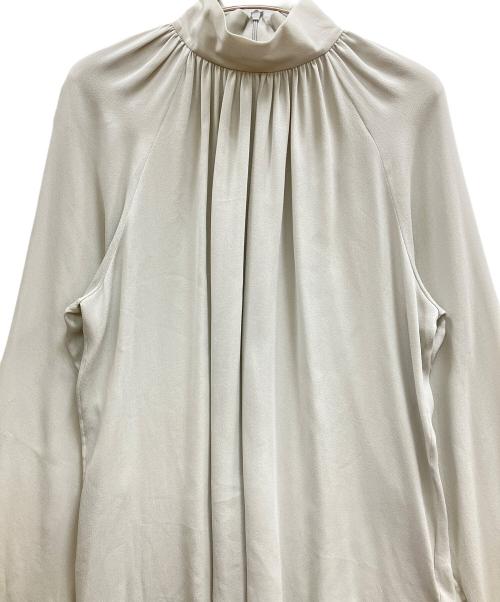 THE ROW（ザ ロウ）THE ROW (ザ ロウ) ハイネックシルクブラウス ライトグレー サイズ:4の古着・服飾アイテム