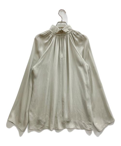 THE ROW（ザ ロウ）THE ROW (ザ ロウ) ハイネックシルクブラウス ライトグレー サイズ:4の古着・服飾アイテム