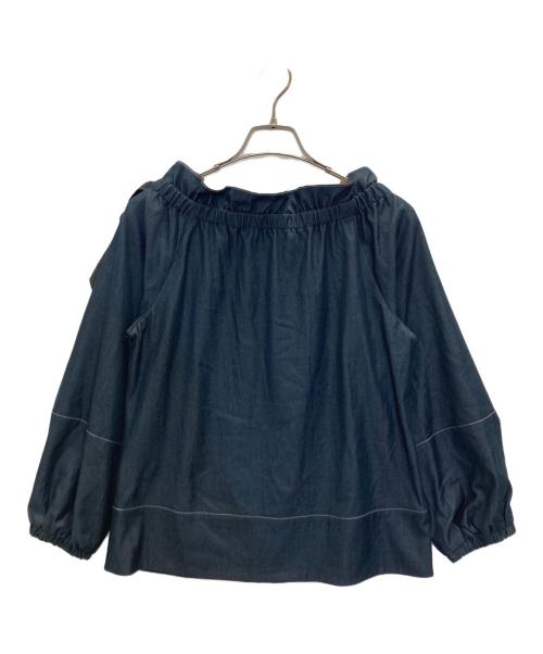 HER LIP TO（ハーリップトゥ）Her lip to (ハーリップトゥ) Side-Ribbon Denim Top インディゴ サイズ:Mの古着・服飾アイテム