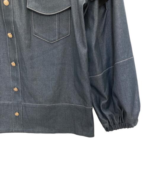 HER LIP TO（ハーリップトゥ）Her lip to (ハーリップトゥ) Side-Ribbon Denim Top インディゴ サイズ:Mの古着・服飾アイテム