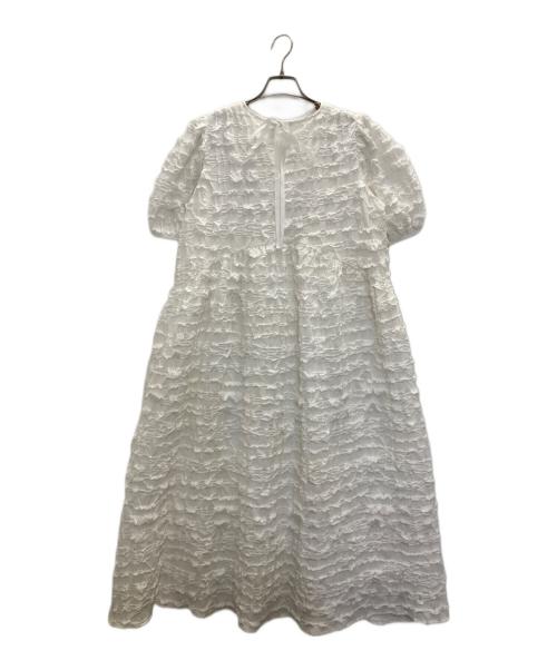 trefle+1（トレフルプラスワン）TREFLE+1 (トレフルプラスワン) ワッフルワンピース ホワイト サイズ:FREEの古着・服飾アイテム