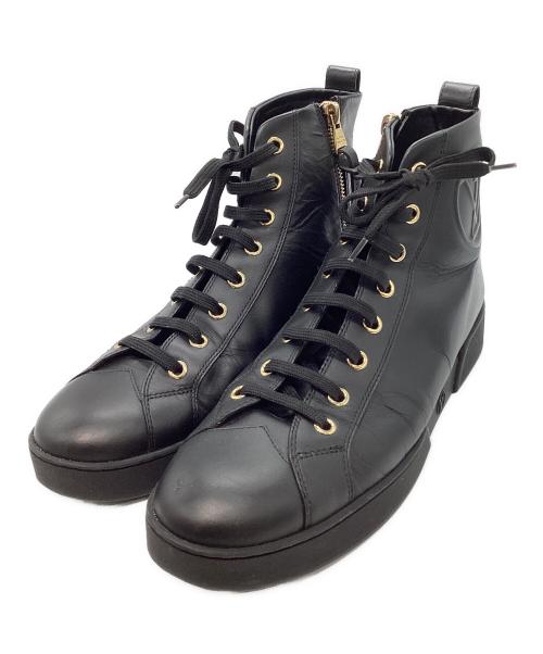 LOUIS VUITTON（ルイ ヴィトン）LOUIS VUITTON (ルイ ヴィトン) ハイカットスニーカー ブラック サイズ:38 1/2の古着・服飾アイテム