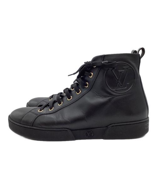 LOUIS VUITTON（ルイ ヴィトン）LOUIS VUITTON (ルイ ヴィトン) ハイカットスニーカー ブラック サイズ:38 1/2の古着・服飾アイテム