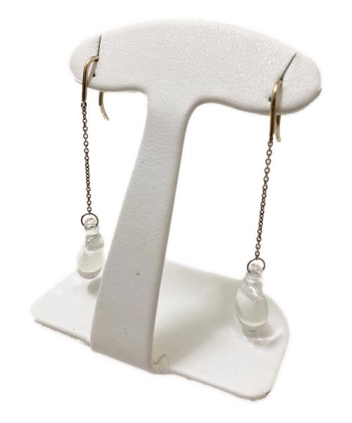 TIFFANY & Co.（ティファニー）TIFFANY & Co. (ティファニー) クリスタルティアドロップピアス グレーの古着・服飾アイテム