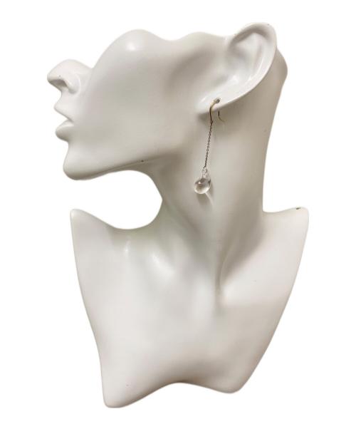 TIFFANY & Co.（ティファニー）TIFFANY & Co. (ティファニー) クリスタルティアドロップピアス グレーの古着・服飾アイテム