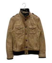 5351 pour les hommes（5351プール・オム）の古着「アンティークレザーブルゾン」｜ベージュ