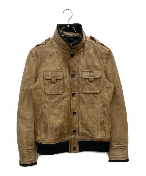 5351 pour les hommes（5351プール・オム）5351 pour les hommes (5351プール・オム) アンティークレザーブルゾン ベージュ サイズ:SIZE 4の古着・服飾アイテム