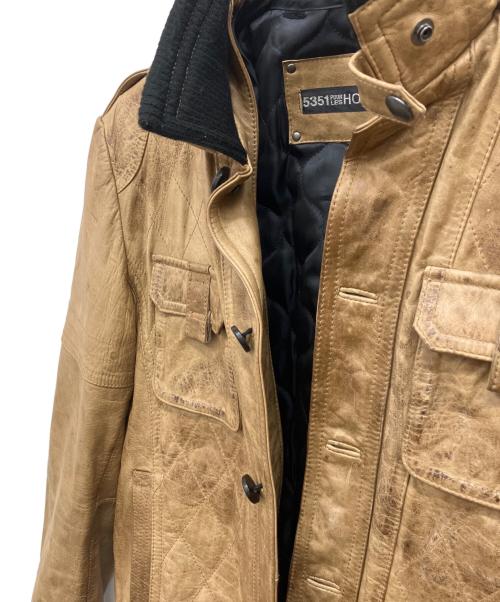 5351 pour les hommes（5351プール・オム）5351 pour les hommes (5351プール・オム) アンティークレザーブルゾン ベージュ サイズ:SIZE 4の古着・服飾アイテム