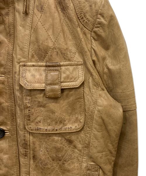 5351 pour les hommes（5351プール・オム）5351 pour les hommes (5351プール・オム) アンティークレザーブルゾン ベージュ サイズ:SIZE 4の古着・服飾アイテム