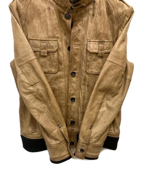 5351 pour les hommes（5351プール・オム）5351 pour les hommes (5351プール・オム) アンティークレザーブルゾン ベージュ サイズ:SIZE 4の古着・服飾アイテム
