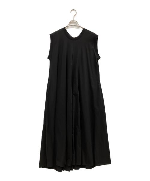 ATON（エイトン）ATON (エイトン) SUVIN AIR SPINNING 18/- FLARED DRESS ブラック サイズ:2の古着・服飾アイテム