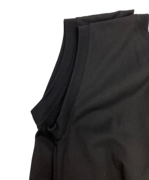 ATON（エイトン）ATON (エイトン) SUVIN AIR SPINNING 18/- FLARED DRESS ブラック サイズ:2の古着・服飾アイテム