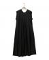 ATON（エイトン）の古着「SUVIN AIR SPINNING 18/- FLARED DRESS」｜ブラック