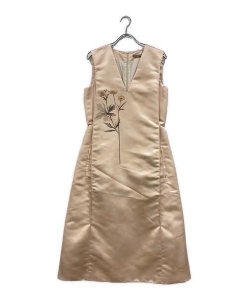 BOTTEGA VENETA（ボッテガベネタ）BOTTEGA VENETA (ボッテガベネタ) ノースリーブワンピース ベージュ サイズ:38の古着・服飾アイテム
