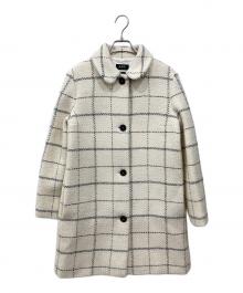 A.P.C.（アーペーセー）の古着「ツイードロングコート」｜アイボリー