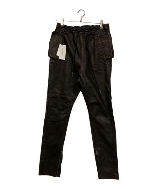 ripvanwinkle（リップヴァンウィンクル）ripvanwinkle (リップヴァンウィンクル) MOTORCYCLE LEATHER PANTS ブラック サイズ:S 未使用品の古着・服飾アイテム
