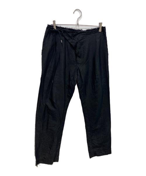 TAKAHIROMIYASHITA TheSoloIst.（タカヒロミヤシタ ザソロイスト）TAKAHIROMIYASHITA TheSoloIst. (タカヒロミヤシタ ザソロイスト) crossover front pajama pants　18SS　0004aSS18 ブラック サイズ:44の古着・服飾アイテム