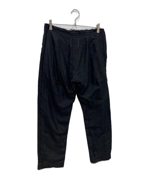 TAKAHIROMIYASHITA TheSoloIst.（タカヒロミヤシタ ザソロイスト）TAKAHIROMIYASHITA TheSoloIst. (タカヒロミヤシタ ザソロイスト) crossover front pajama pants　18SS　0004aSS18 ブラック サイズ:44の古着・服飾アイテム