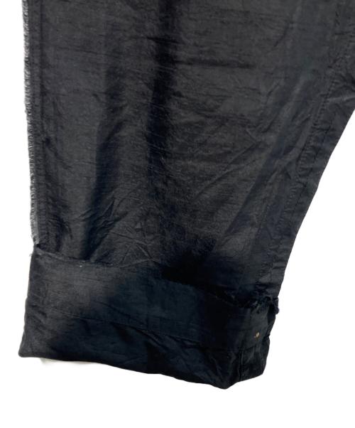 TAKAHIROMIYASHITA TheSoloIst.（タカヒロミヤシタ ザソロイスト）TAKAHIROMIYASHITA TheSoloIst. (タカヒロミヤシタ ザソロイスト) crossover front pajama pants　18SS　0004aSS18 ブラック サイズ:44の古着・服飾アイテム