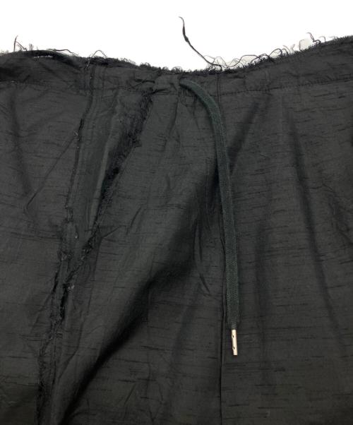 TAKAHIROMIYASHITA TheSoloIst.（タカヒロミヤシタ ザソロイスト）TAKAHIROMIYASHITA TheSoloIst. (タカヒロミヤシタ ザソロイスト) crossover front pajama pants　18SS　0004aSS18 ブラック サイズ:44の古着・服飾アイテム