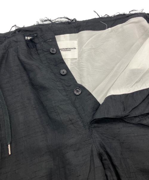 TAKAHIROMIYASHITA TheSoloIst.（タカヒロミヤシタ ザソロイスト）TAKAHIROMIYASHITA TheSoloIst. (タカヒロミヤシタ ザソロイスト) crossover front pajama pants　18SS　0004aSS18 ブラック サイズ:44の古着・服飾アイテム