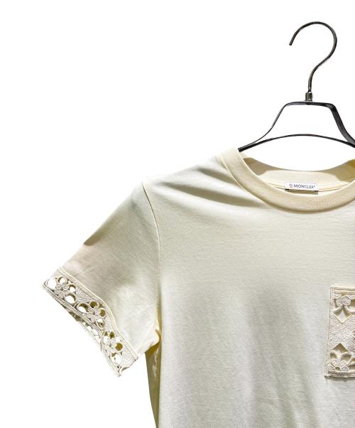 MONCLER（モンクレール）MONCLER (モンクレール) マクラメ編みポケットTシャツ ベージュ サイズ:XSの古着・服飾アイテム