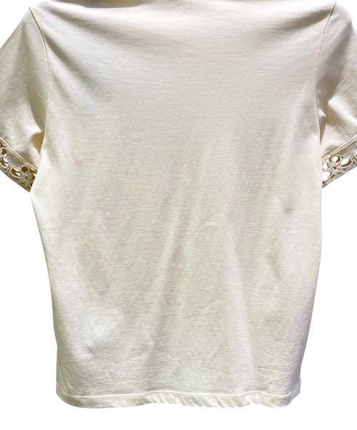 MONCLER（モンクレール）MONCLER (モンクレール) マクラメ編みポケットTシャツ ベージュ サイズ:XSの古着・服飾アイテム
