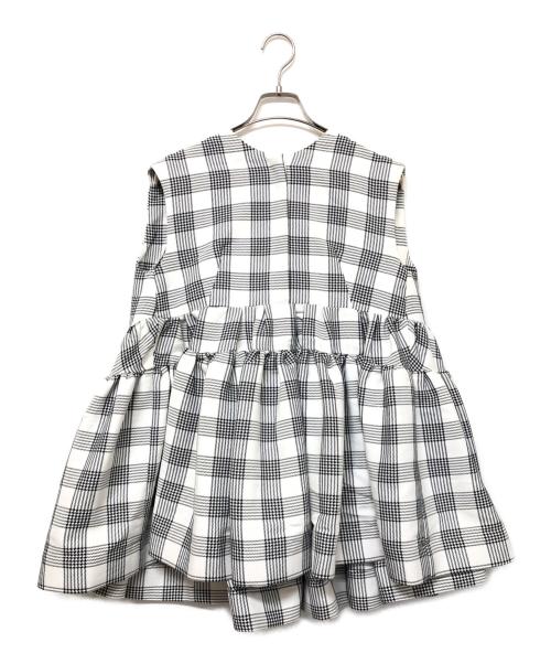 FORFORMO（フォルフォルモ）FORFORMO (フォルフォルモ) Gather Flare Sleeveless Tops ホワイト サイズ:Freeの古着・服飾アイテム