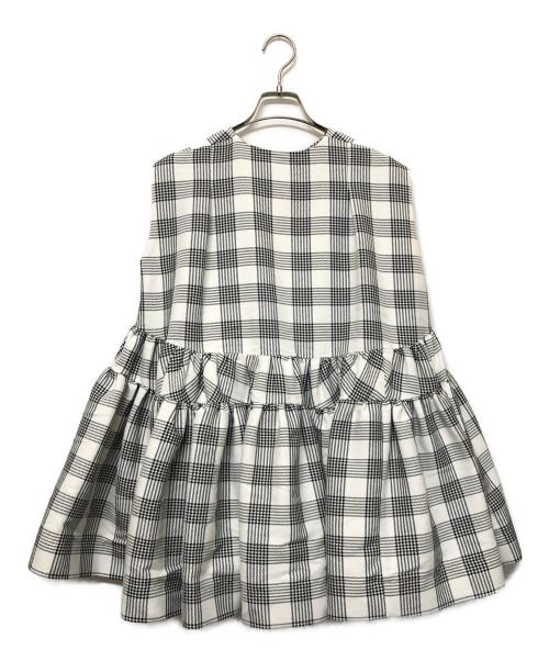 FORFORMO（フォルフォルモ）FORFORMO (フォルフォルモ) Gather Flare Sleeveless Tops ホワイト サイズ:Freeの古着・服飾アイテム